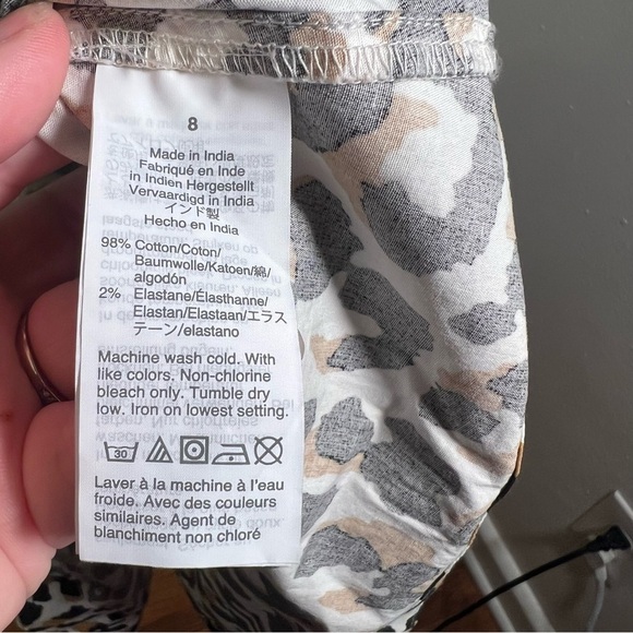 J. Crew Factory Leopard Tie-Waist Shirtdress in Cotton Poplin 8 - Picture 12 of 13